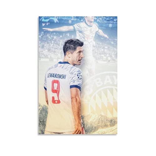 Poster Robert Lewandowski 30x50cm tableau sur toile déco salon
