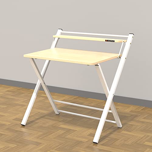 Image of InnoFur Meleti Folding Study Desk (Large)|Foldable Office Table|Adjustable Laptop Cum Computer Table Big (Beige, Regular)