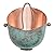 GreenThings Pure Copper Rain Chain, Modern Angle Artisan Made and Sealed for Longer Shine, Water Diversion, 8 Ft, Low-Splash Design, w/Gutter Attachment