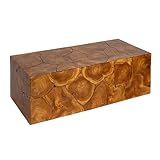 Creative Co-Op Teakwood Root Square End Table, Natural