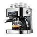 Produktbild Espressomaschine/Kaffeemaschine/Milchaufschäumer/Cappuccinomaschine/Siebträger Espressomaschine/Edelstahl Design/1,6L Wassertank/850 Watt/20 Bar