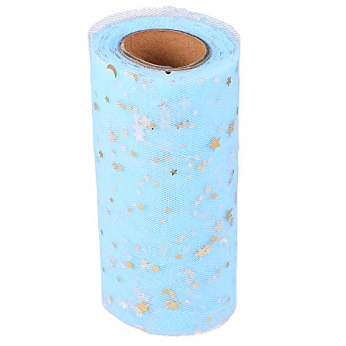 NUOLUX チュールロール リボン DIY 装飾 チュール 生地 結婚式 誕生日 パーティー 手作り素材（ブルー）