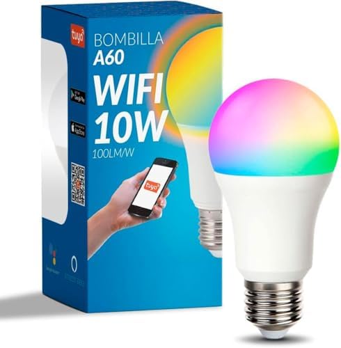 M Ledme - Bombilla LED Inteligente WiFi...