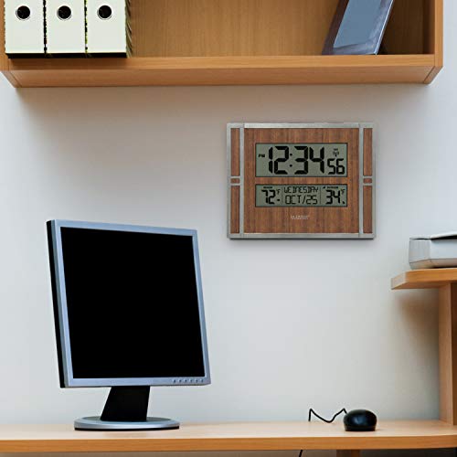 La Crosse Technology Bbb86088 Atomic Digital Wall Clock With Indoor & Outdoor Temperature #TOP4