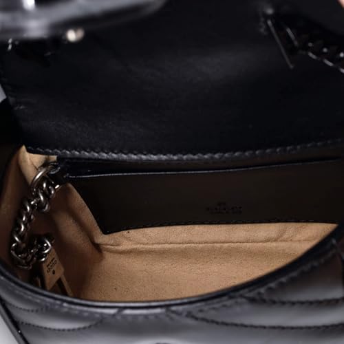 Gucci, Pre-Loved GG Marmont Flap Belt Bag Matelasse Leather Mini, Black