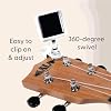 Kala Klipz Rechargeable Chromatic Clip-On Tuner for Guitar, Bass, Violin, and Ukulele, Long Battery Life, Fast and Accurate Tuning