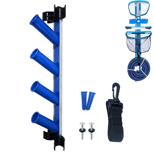 MENG ZHI AO Caddy Pool Equipment Organizer Pool Reinigung Zubehör Halter Rack Perfekt für Stangen, Bürsten, Netze, Staubsauger und andere Reinigungsaufsätze Cover