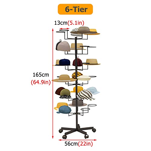 Étagère pour chapeaux mobile à 5 niveaux et support pour casquettes - 2