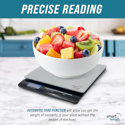 Smart Weigh Professional USPS Postal Scale with Tempered Glass Platform, Multiple Weighing Modes and Tare Function, Silver Shipping Scale, Platform Scale, 11 pounds/ 5 Kilograms - Thumbnail 5