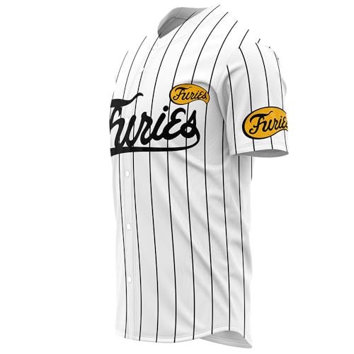 Camiseta de béisbol para Hombre, diseño de The Warriors Furies, Blanco, Large