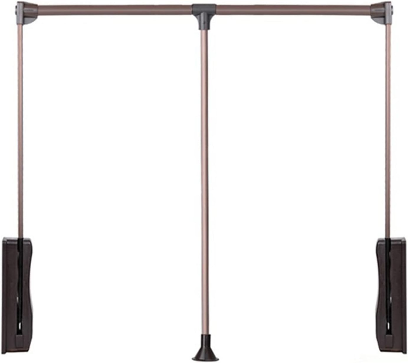 Adjustable Pull Down Closet Rail System, Heavy Duty Lift Rod with Telescopic Handle, 20KG Load Capacity, Easy Install Mounting Hardware, Fits 830-1150mm Closets