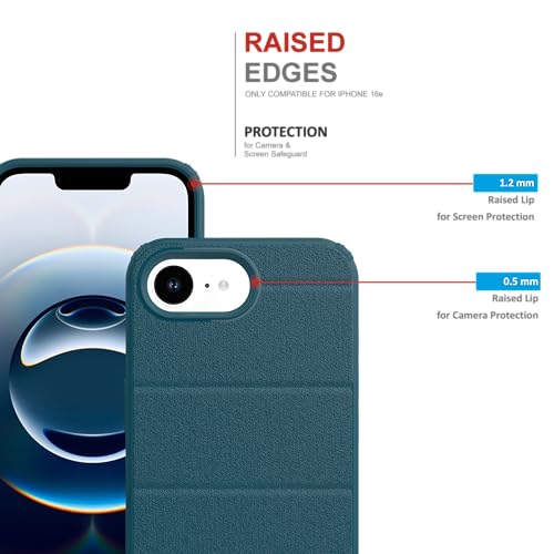 Image of for iPhone Case 16e, [Military Grade Drop Protection] Shockproof Slim Hybrid Phone Case for iPhone 16e - Peacock Blue
