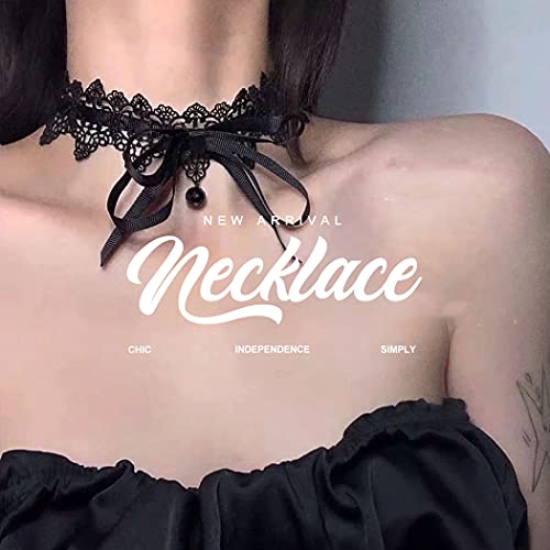 Jeairts Black Lace Choker Necklace Velvet Bow-Knot Necklaces Halloween Costume Necklace Jewelry Accessories For Women And Girls #TOP6
