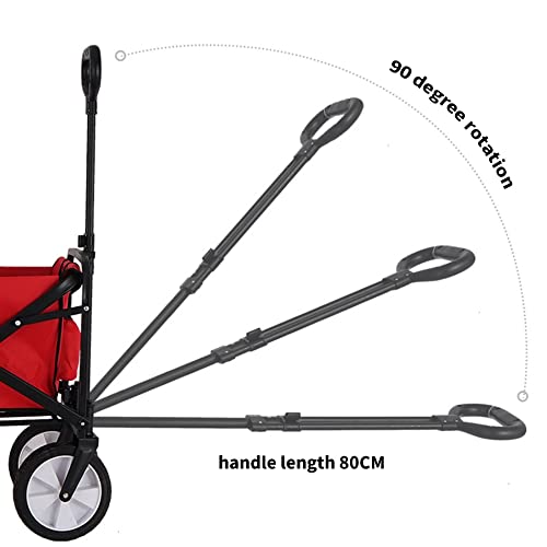 Liruxun Portable Utility Wagon Home Garden Wagon Cart With Storage Basket Folding Cart Camping Cart Outdoor Wagon 4 Wheels Beach Trolley (Color : Blue) #TOP5