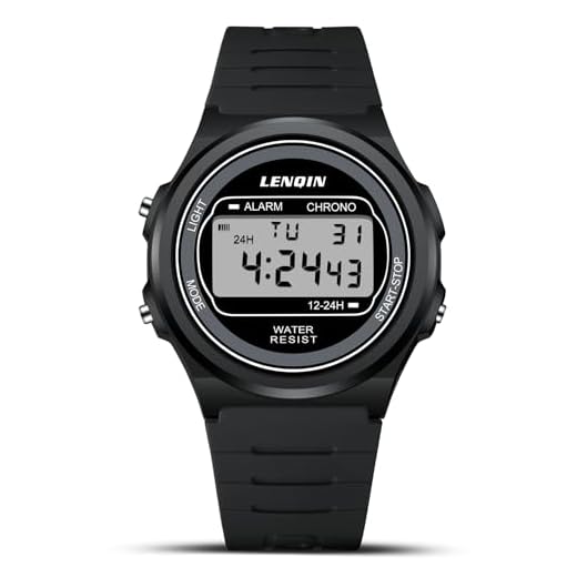 LN LENQIN Reloj Digitales para Hombre Relojes Deportivos A Prueba De Agua hasta 30m Cronómetro Relojes de Pulsera para Hombre con Retroiluminación EL Alarma, Hora T2 Hora 12-24h