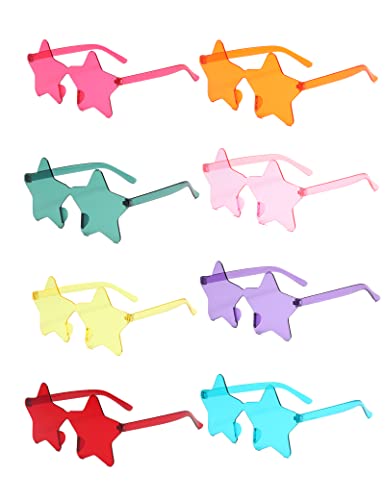 Star Shaped Sunglasses, Heart Sunglasses for Bachelorette Party, Colorful Party Favors