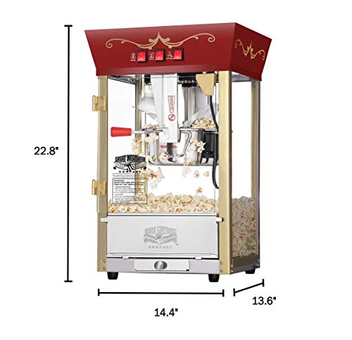 Great Northern Popcorn Company 6091 MATINEE MOVIE 8OZ TOP RED Matinee Popcorn Machine - 8Oz Popper thumb #1