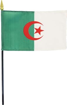 Algeria - 4 in x 6 in World Stick Flag