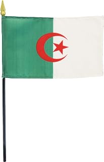 Algeria - 4 in x 6 in World Stick Flag