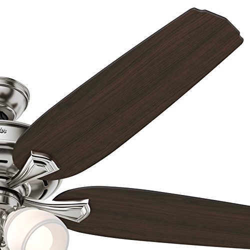 Hunter 60 In. Led Ceiling Fan With 4 Lights And Cased White Glass In Brushed Nickel (Renewed) #TOP4