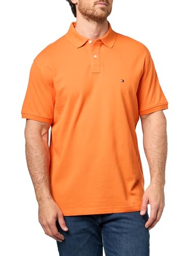 Image of Tommy Hilfiger Men's Short Sleeve Polo Shirts in Classic Fit with Stretch and Organic Pique Cotton