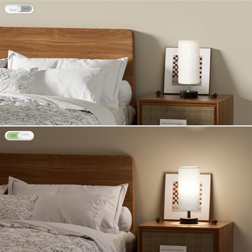 LED Table Lamp with 3 Color Temperatures - Minimalist Nightstand and Desk Light for Bedroom, Kids' Room, Living Room, Office, and Dorm