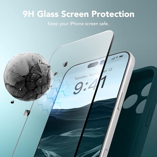Image of Magnetic for iPhone 17 Pro Max Case, Compatible with MagSafe, [Full Camera Protection][Screen Protector] Silicone Shockproof Protective Phone Case for iPhone 17 Pro Max 6.9 inch, Deep Blue