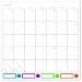 Board Dudes 14" x 14" Color Coded Magnetic Dry Erase Calendar and Bulletin Board (CYK31)