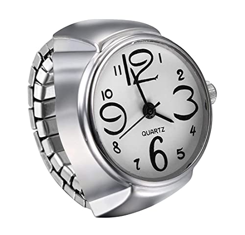 YouBella Jewellery Stylish Unisex Finger Ring Watch for Girls/Women/Men/Boys (White)