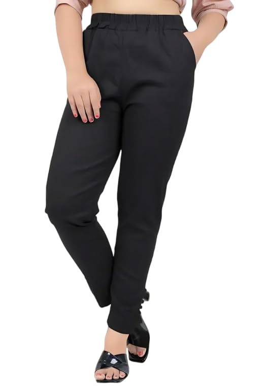 Women's Trendy Two Pocket Stretchable Jeggings Black-picture-30