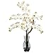 Nearly Natural 1191-CR Phalaenopsis with Vase Silk Flower Arrangement, Cream,7.5" x 9" x 30"