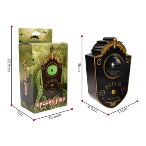 Eletrônico Halloween Campainha Porta Olho Mexe c/Som e Luz Animafest