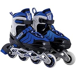 Patines Kangoo Jumps Calma Dragon Patines en Linea, Tamaño Ajustables, Profesionales para Adultos y Niños, 4 Ruedas, Skates, ABEC-7,Forro Interior, Rollers para Mujer y Hombre (Azul, L)