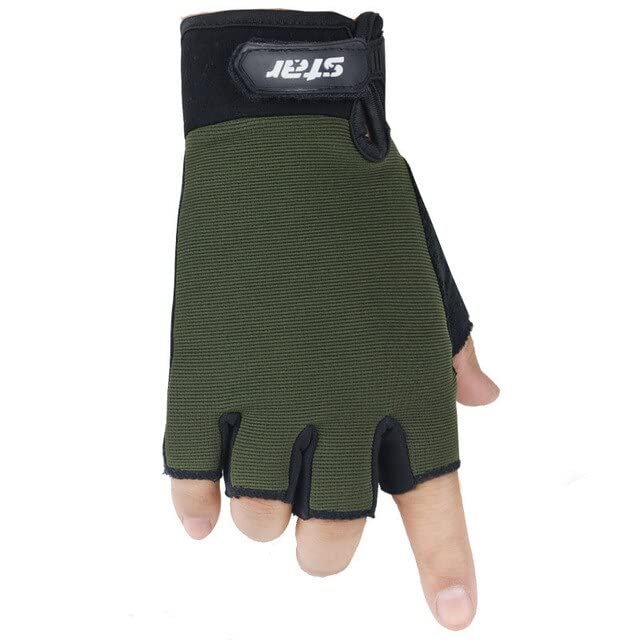 Image of ZaySoo Exercise Gym Gloves for Men Workout with Wrist,Cross Training, Weightlifting, Calisthenics, Great Hand Grip | Ideal for Cycling, Bike Riding and Other Sports Activities Gloves - Green