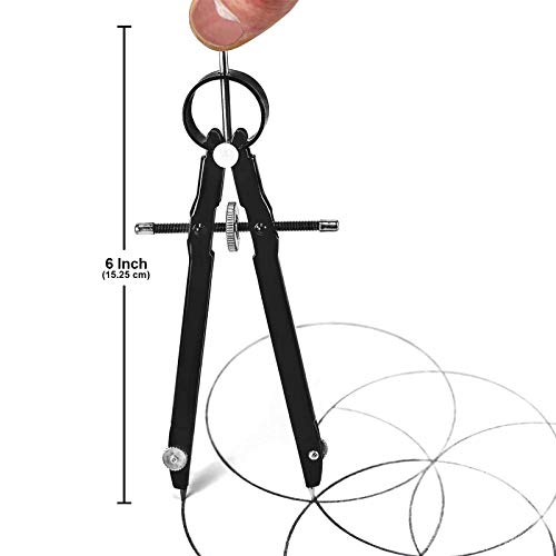 image for kiniza 2 Pieces Professional Compass for Geometry,Compass Circle Drawi