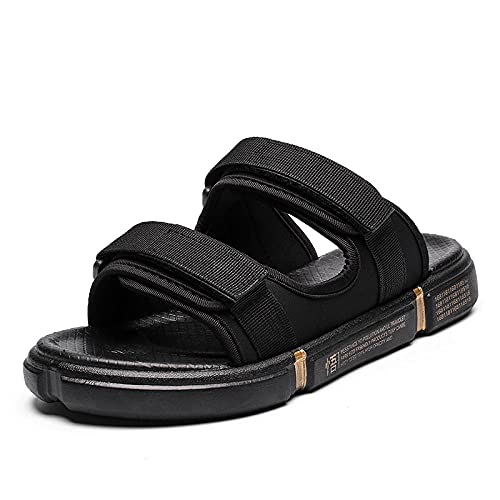 MLLM Hommes Chaussons Patients diabétiques,La Magie posée sur Les Chaussures de Plage, Les Sandales décontractées et Les Pantoufles-Or Noir_39