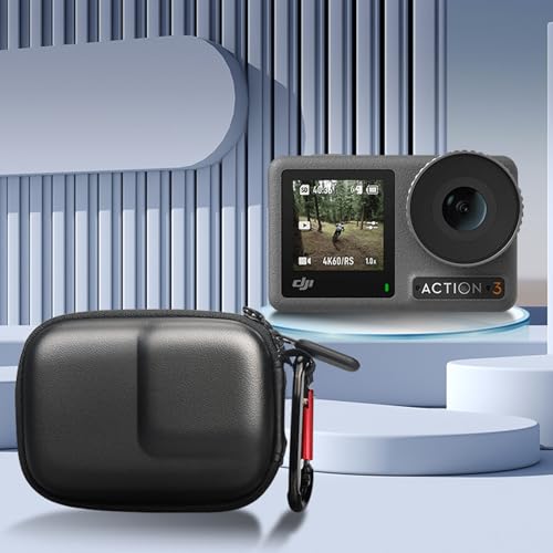 Mini Case for Go Pro Hero 13/12/11//10/9/8/7/6, Hardcase Pocket for Action Camera, DJI Osmo Action 5 Pro/4/3/2,AKASO Waterproof Travel Hard Bag for Action Camera Accessories, Black, Portable