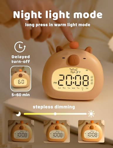 WANIDEA Capybara Alarm Clock for Kids - Image 4