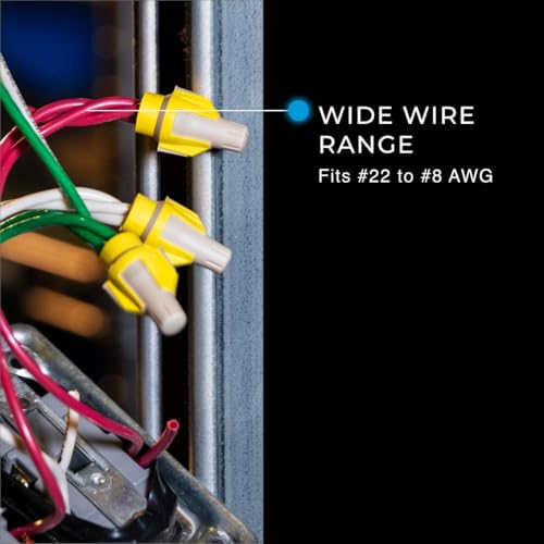 Image of Ideal Electrical Twister Proflex Plus (30-345) Tan /Yellow Electrical Wire Connectors, Box of 100 - Smooth Twist-On Wire Nuts for Wiring 3-Way Switches, GFCI Outlets, and More
