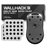 Wallhack UHMW-PE Dot Silent Mouse Skates | Premium Universal Skates for Gaming Mice | Ultra-Smooth Glide on Cloth & Glass Pads | Customize Speed & Control | Fast, Easy to Apply | Black 7mm x 7mm