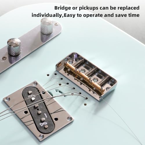 Domofa Short Tele Bridge 3 anel de captador de ponte de latão para estilo Telecaster ou peça de subs