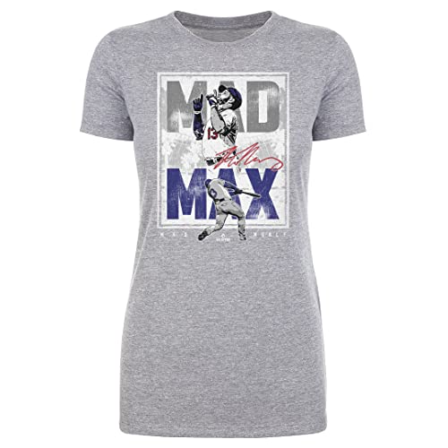 500 LEVEL Max Muncy Women's T-Shirt (Women's T-Shirt, X-Large, Heather Gray) - Max Muncy Los Angeles Mad Max WHT