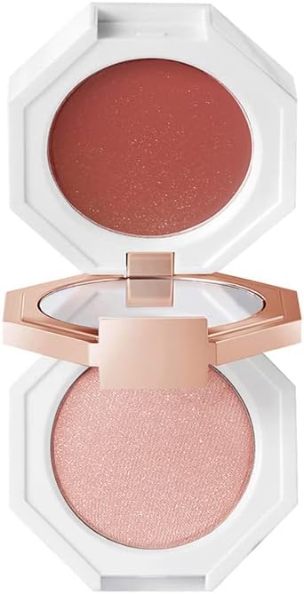 Paradise Dual Palette (Forbidden Fig) -Tri-Colored Multi-Use Eyeshadow, Cheek & Lip Palette with Built-in Mirror. Vegan, Cruelty-Free, 8-Free Formula. 4g