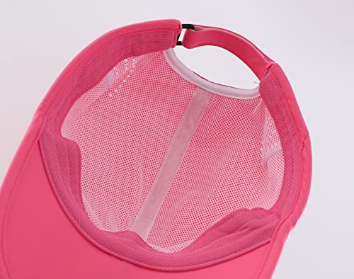 Home Prefer Upf50 Kids Sun Hat Foldable Wide Brim Toddler Sun Protection Cap Girls Sport Run Cap Hot Pink 4-8T #TOP5