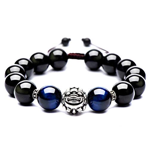 Bracelet Feng Shui Pixiu en obsidienne naturelle, cristal guérison, chakra et énergie