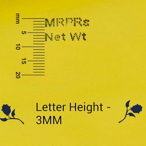 Image of DinoJames SG666 Mini Batch Coding Machine - 3mm Dotted Letter Size, 6-Line Max, 60x40mm Printing Area, Heavy-Duty Manual Printer for Expiry Date, MRP & Batch Marking (3mm Dotted)