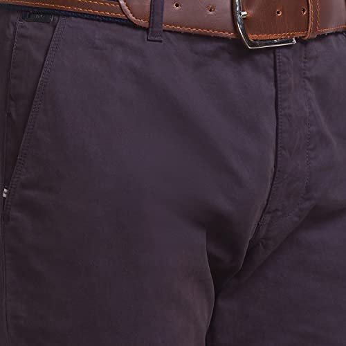 Image of Parx Men's Cotton Blend Solid Pattern Low Rise Tapered Fit Flat Front Casual Trouser