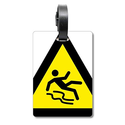 Symbole d'avertissement jaune signalétique amovible pour bagage et sac