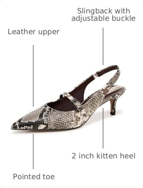 Image of Franco Sarto Khloe Pointed Toe Slingback Kitten Heel