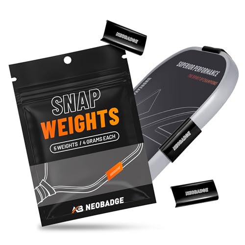 Neobadge Snap Weights for Pickleball Paddles5-Pack Clip-On Weighted (4g Each)|No-Residue & Easy Adjustment | 2-in-1 Edge Guard Protection | Fits 16mm Paddles